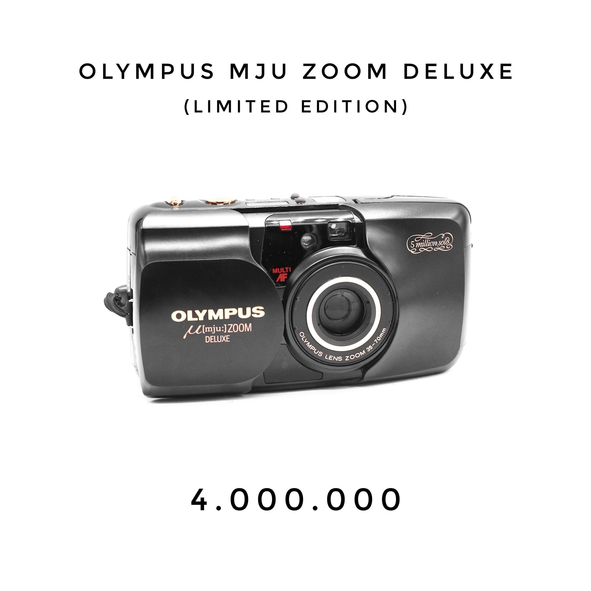 OLYMPUS μ ｍju ZOOM deluxe ブラック×ゴールド - フィルムカメラ