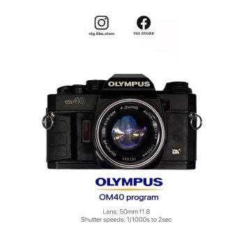 Máy phim Olympus OM40 + Lens 50mm/1.8